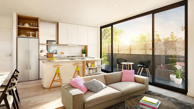 thiết kế phòng khách hiện đại bạn nên chú ý đến việc chọn nội thất và tông màu cho phù hợp