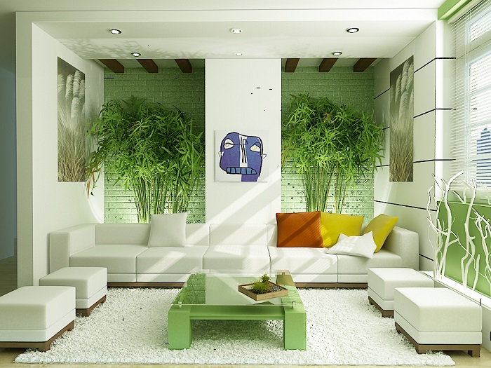 cây xanh giúp cho thiết kế nhà nhỏ hòa nhập với thiên nhiên, tạo cảm giác thông thoáng