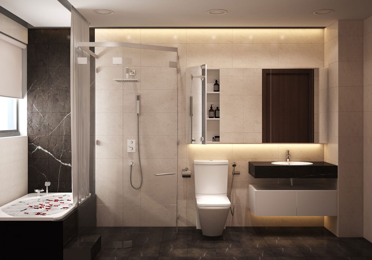 Thiết kế nhà tắm hiện đại diện tích nhỏ gọn